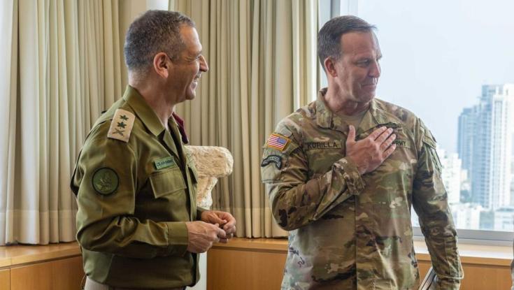 בטרם היציאה למרוקו: הרמטכ"ל יארח את מפקד פיקוד המרכז של צבא ארצות הברית