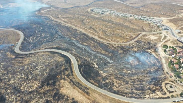 שריפה בהר חברון: הושגה שליטה על האש סמוך לאשכולות
