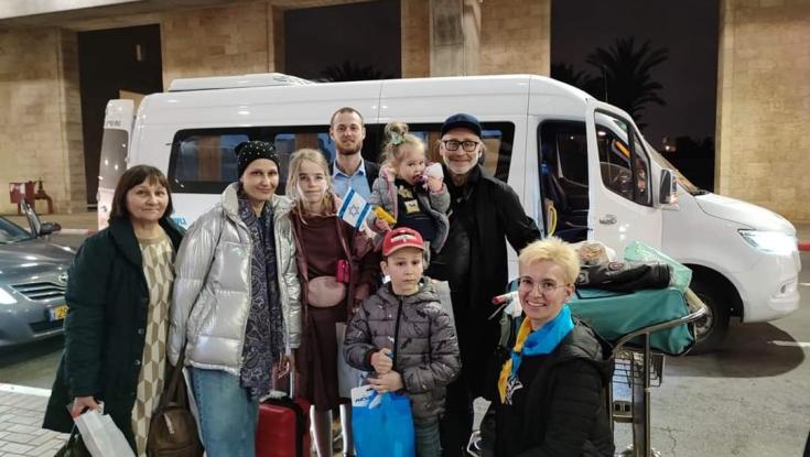 עולים מאוקראינה בדרך לגוש עציון