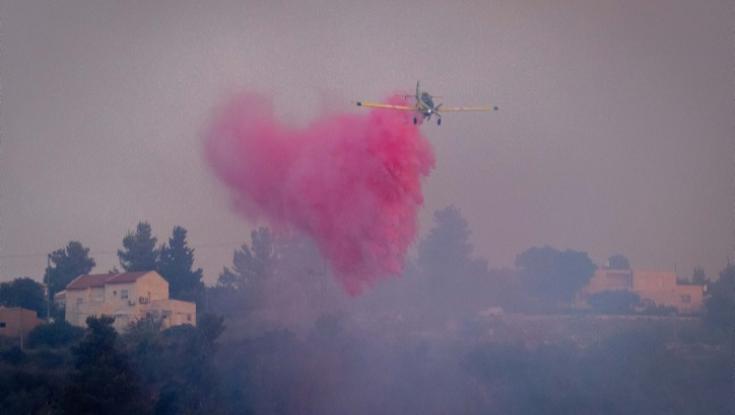 שריפת ענק בהרי ירושלים:  מטוסי הכיבוי שבו לפעול | הנעדרים אותרו