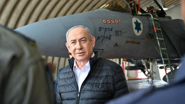 נתניהו ביקר בטייסת: "נערכים לתרחישים של אתגרים מזירות אחרות"