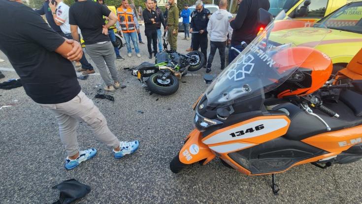 רוכב אופנוע נפצע קשה בתאונה בסמוך לצומת מִגְדָּל