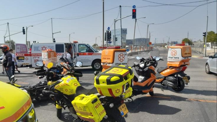 רוכב אופנוע נפצע בינוני בתאונה בראשון לציון