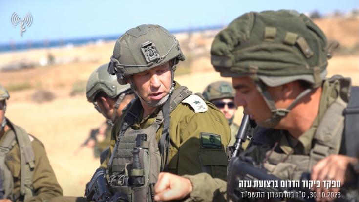 מפקד פיקוד דרום בפעילות בתוך שטח הרצועה: צפו בתיעוד