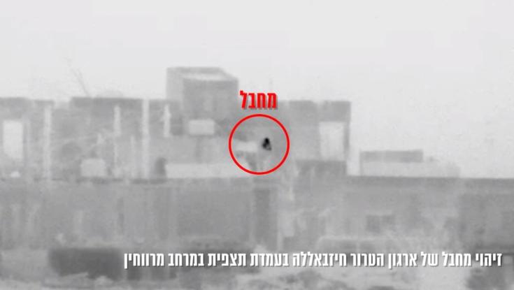 צפו בתיעוד: תצפיתנית זיהתה מחבל חיזבאללה בעמדה ומטוסי הקרב תקפו