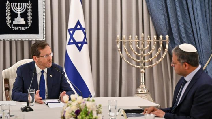 בן גביר ונציגי עוצמה המליצו על נתניהו; הרצוג הסתייג: "מביעים בפניי דאגה"