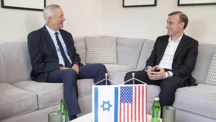 גנץ נפגש עם היועץ לביטחון לאומי של ארצות הברית