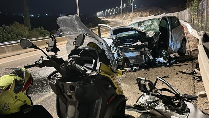 שני צעירים נפצעו קשה ובינוני בתאונת דרכים בשומרון