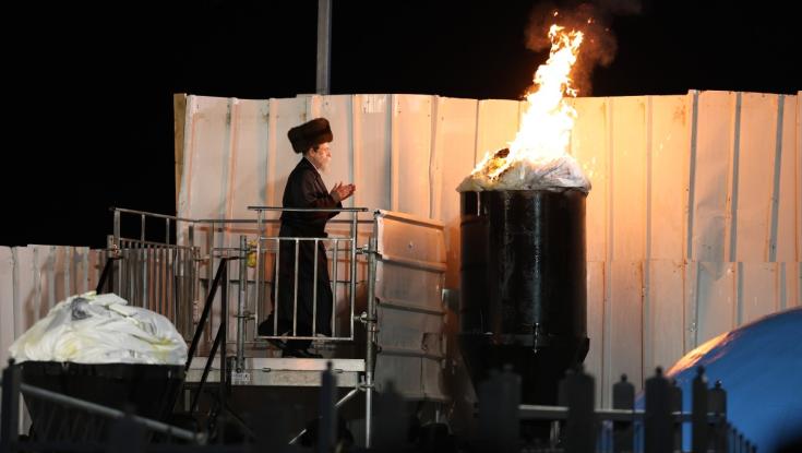 בהשתתפות של עשרות אלפים: חגיגות ל"ג בעומר במירון בעיצומן