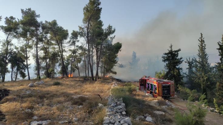 טרור ההצתות נמשך: פלשתינים הציתו שלוש שריפות בסמוך לכפר עציון