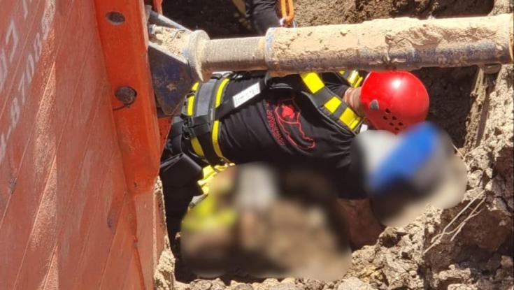 הרוג שלישי ביום: פועל נהרג לאחר שנפל לבור בגלבוע | צפו בתיעוד החילוץ
