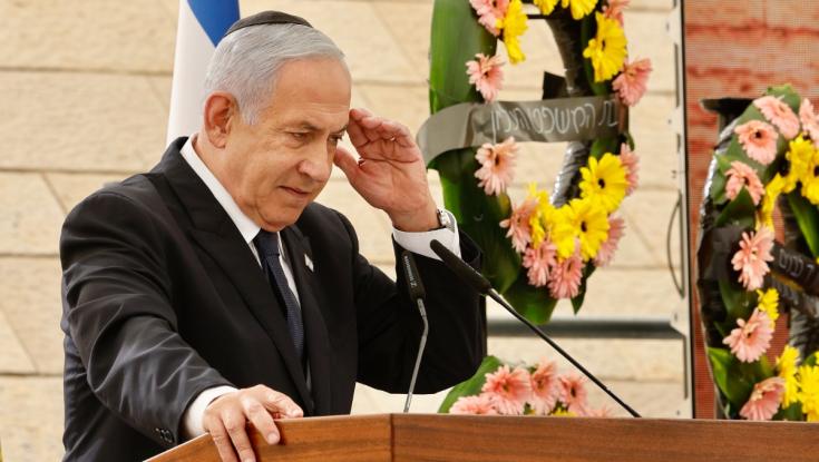 נתניהו הזכיר את חברו בטקס בהר הרצל: "הוא מת בזרועותיי"