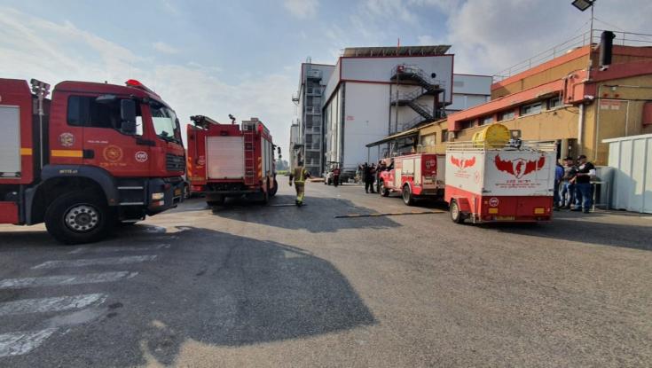 דליפת אמוניה במפעל באזור התעשייה בקרית שמונה