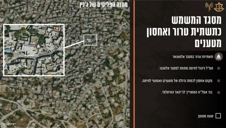 תוואי טרור תת קרקעי - נחשפה הפעילות המיוחדת במסגד בג'נין