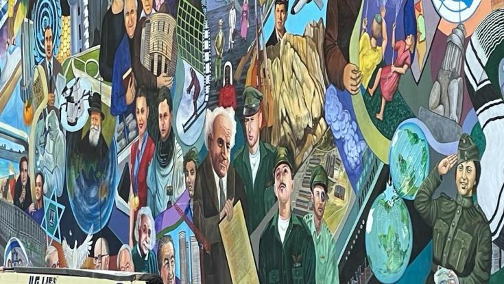 כל גדולי ישראל: מהיכן הגיעה יצירת הענק שהוצבה בנתב"ג?