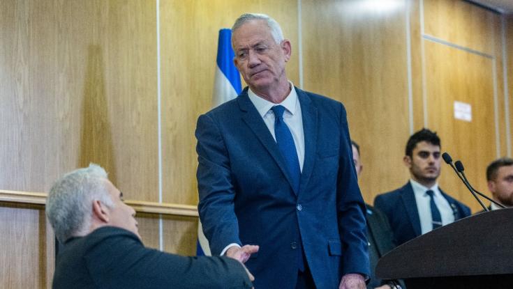 הפסקת אש? ההודעה המשותפת של לפיד וגנץ