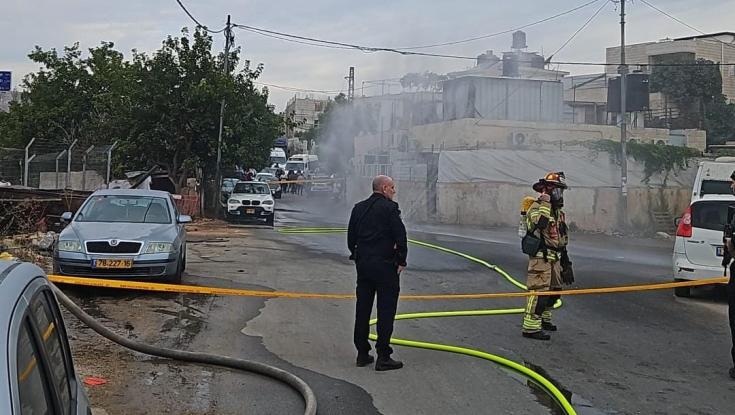 חומר חשוד דלף ממיכל במזרח ירושלים: רחובות נחסמו