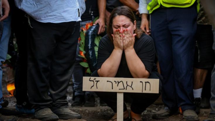 חן אמיר הי"ד שנרצח בפיגוע בתל אביב הובא למנוחות: "נקמתי את המוות שלך"