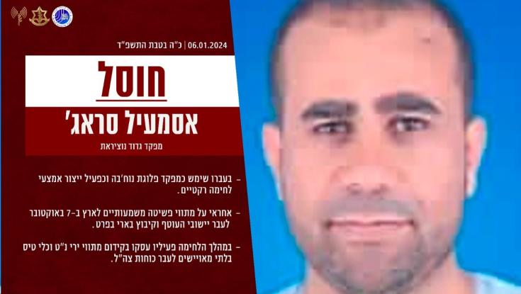 צה"ל חיסל את מפקד הגדוד שהוביל את המתקפה על בארי וסגנו