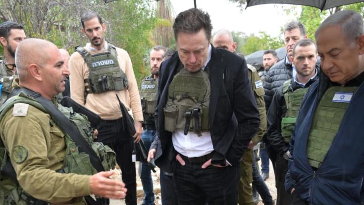לצידו של נתניהו: אילון מאסק ביקר בעוטף עזה וצפה בזוועות