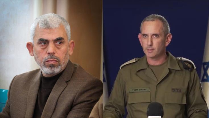 צפו: דובר צה"ל חשף את תיעוד סינוואר