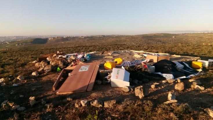 פינוי בבנימין: כוחות המנהל האזרחי הרסו מאחז סמוך לעפרה