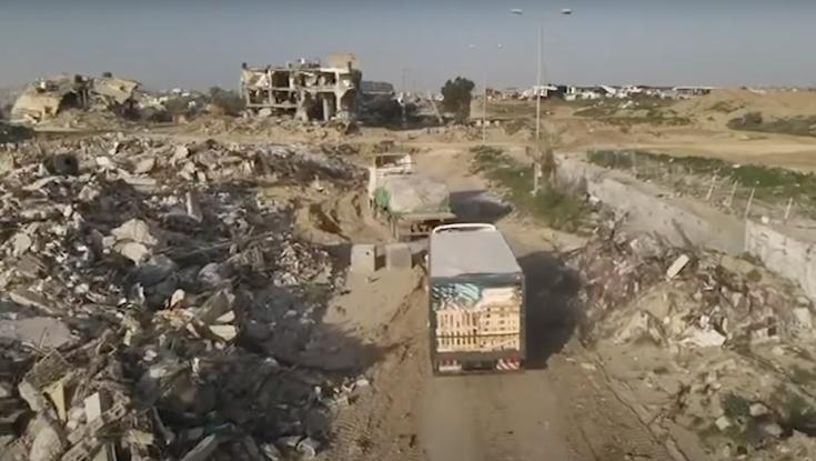 צה"ל לתקשורת הזרה: נעביר 500 משאיות סיוע לעזה מידי יום