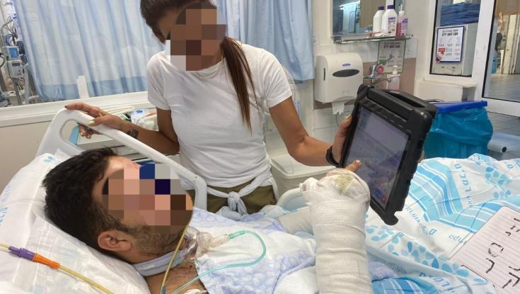 מצמרר: בזכות האייפד החייל הפצוע הצליח לתקשר עם אמא