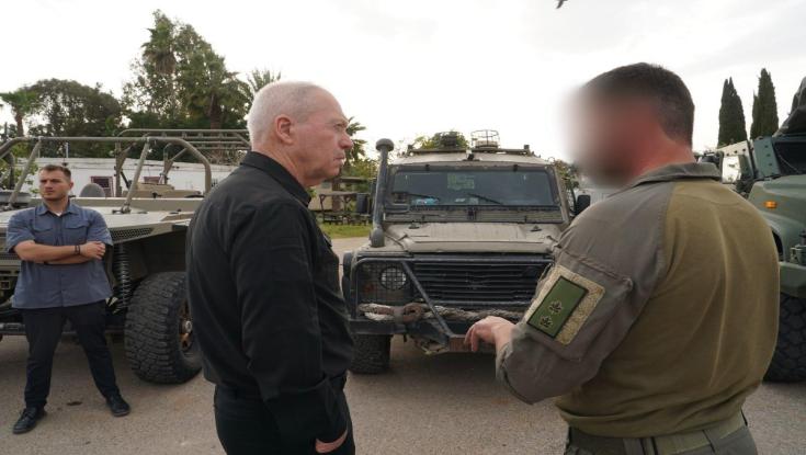 גלנט: "התחלנו לסגור את הברזים של חמאס בדרום הרצועה"