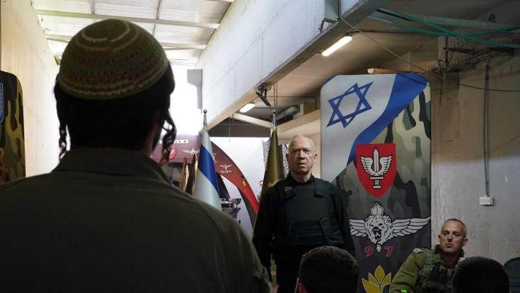 לפני מסיבת העיתונאים: גלנט נכנס לעזה - "מכבד את לימוד התורה"