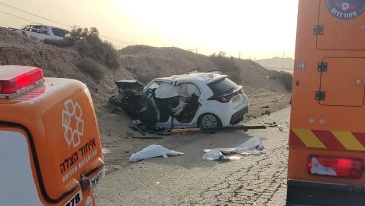תאונת דרכים קטלנית: הרוג ו-4 פצועים בתאונה סמוך לצומת רותם