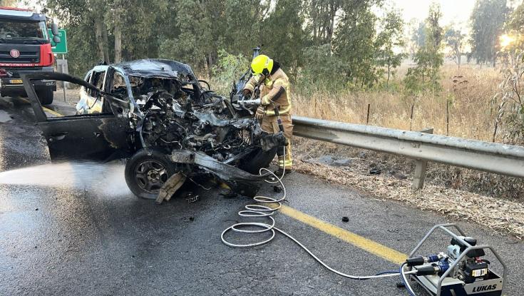 אסון בצפון: גבר ואישה נהרגו מפגיעה ישירה ברכבם
