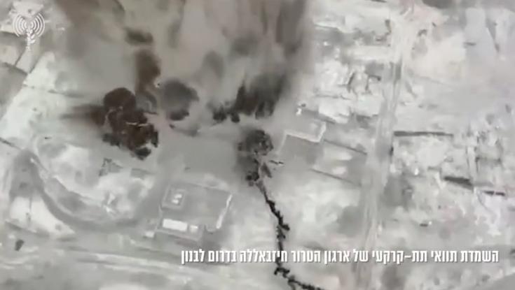 תיעוד מטורף: רגע הפיצוץ של האתר האסטרטגי בלבנון