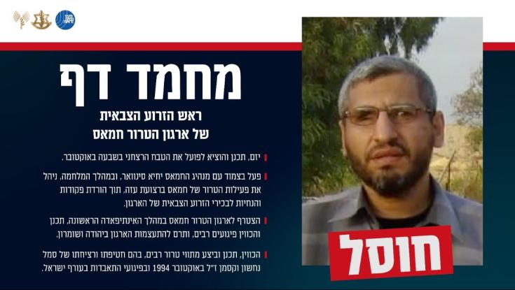 צה"ל מאשר סופית: מוחמד דף חוסל בחאן יונס