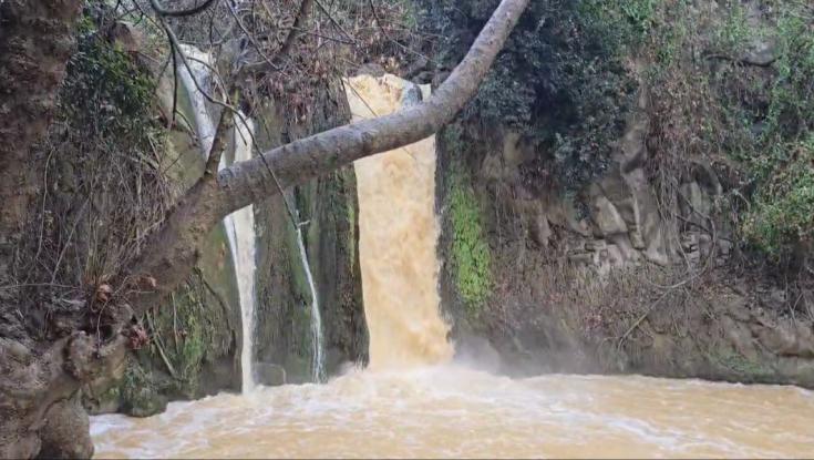 וואו: זרימה אדירה בנחל הבניאס בעקבות הסערה | צפו