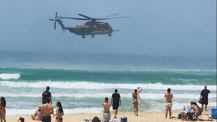 מטוס קל התרסק על הים מול חופי בת ים, פצוע קשה חולץ מהמקום