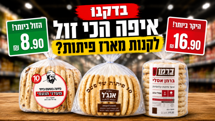 בדקנו - איפה הכי זול לקנות פיתות?