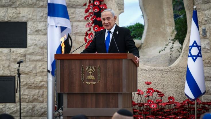נתניהו בטקס הממלכתי: "נוסיף ללחום נגד מבקשי רעתנו"