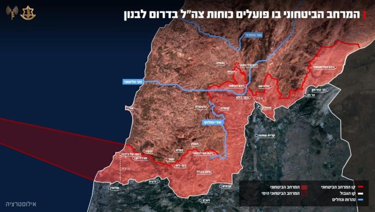 ישראל מסרבת לסגת וחושפת: מפת הפעילות של צה"ל בלבנון