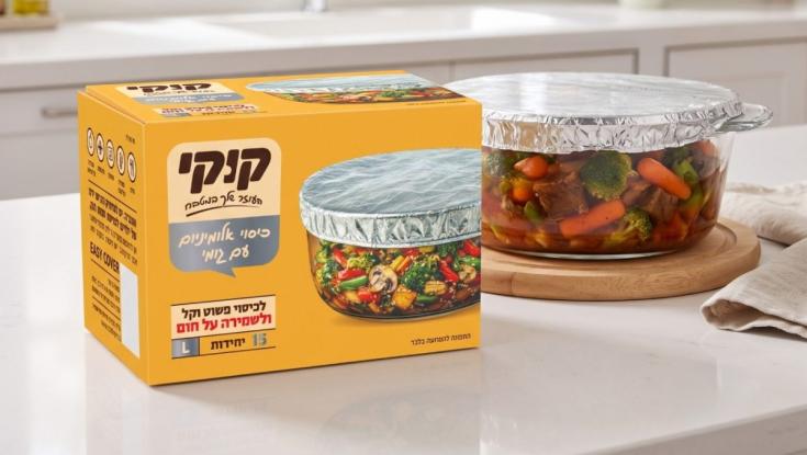 המותג קוקי משיק לראשונה: כיסוי אלומיניום עם גומי לשמירה על חום וטריות המזון