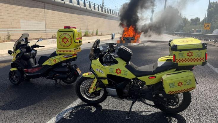 הרוגה בפיצוץ רכב בנתיבי איילון: "ראינו את הרכב עולה באש"