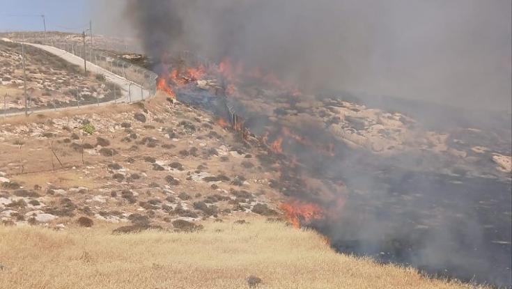 "השריפה נעה במהירות לכיוון החווה": מטוסי כיבוי הוזנקו לגוש עציון