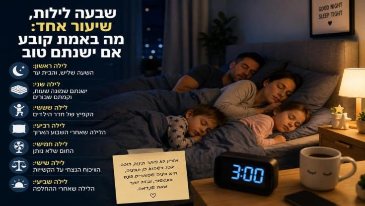 שבעה לילות, שיעור אחד: מה באמת קובע אם ישנתם טוב