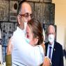 הקצינה עם אביה בבית הנשיא צילום: מארק ניימן, לע"מ חדשות