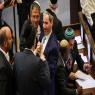 חברי הכנסת של הקואליציה חוגגים לאחר העברת החוק צילום: נועם מושקוביץ', דוברות הכנסת בריאות