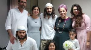 ינון ומשפחתו ביום החתונה צילום: צולם בתוך הכלא באדיבות שב"ס חדשות