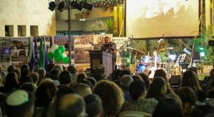 מפקד מג"ב נואם בערב ההוקרה צילום: דוברות המשטרה חדשות