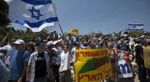הפגנה בעד ההתיישבות צילום: פלאש 90. יונתן זינדל חדשות