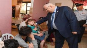 הנשיא ריבלין בניחום אבלים בבית משפחת קולמן צילום: מארק ניימן/לע"מ חדשות