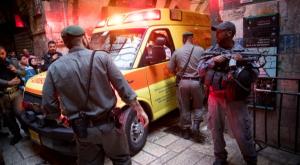 זירת הפיגוע בירושלים שבה נרצח עדיאל קולמן צילום: יונתן סינדל - פלאש 90 חדשות
